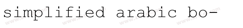 simplified arabic bo字体转换